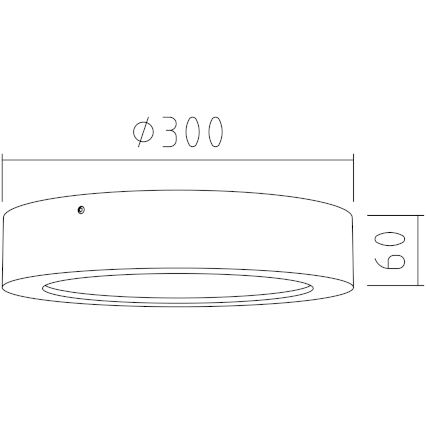 APLED - LED-kattovalo RONDO LED/24W/230V d. 30 cm tammi