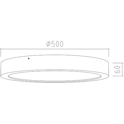 APLED - LED-kattovalo RONDO LED/48W/230V d. 50 cm tammi