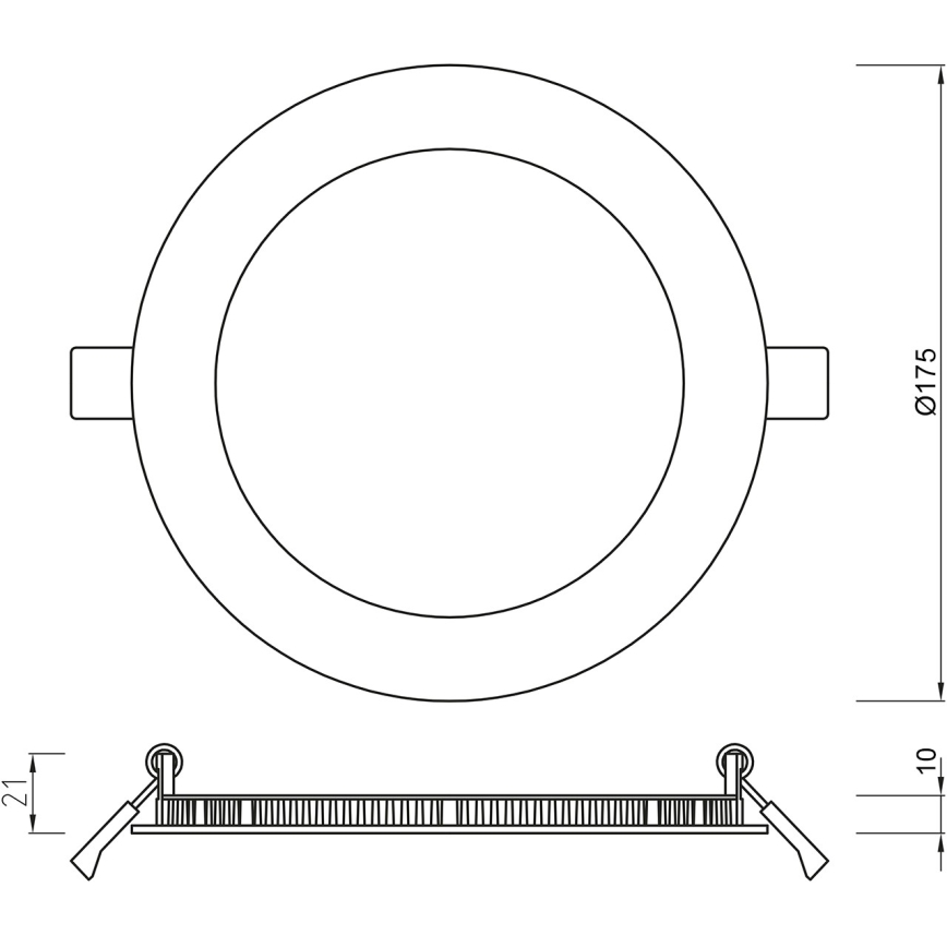 APLED - LED Kylpyhuoneen upotettava valo RONDO LED/12W/230V IP54 175 mm