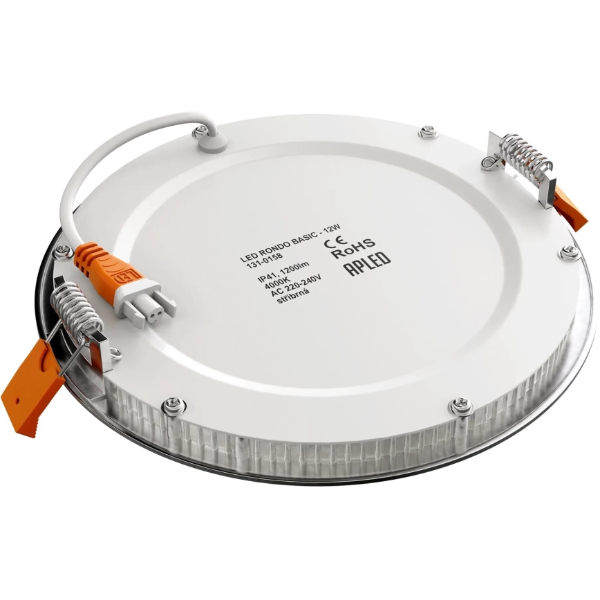 APLED - LED Kylpyhuoneen upotettava valo RONDO LED/12W/230V IP40 halkaisija 17 cm mattakromi