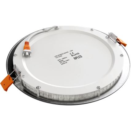 APLED - LED Kylpyhuoneen upotettava valo RONDO LED/18W/230V IP40 halkaisija 22,5 cm mattakromi