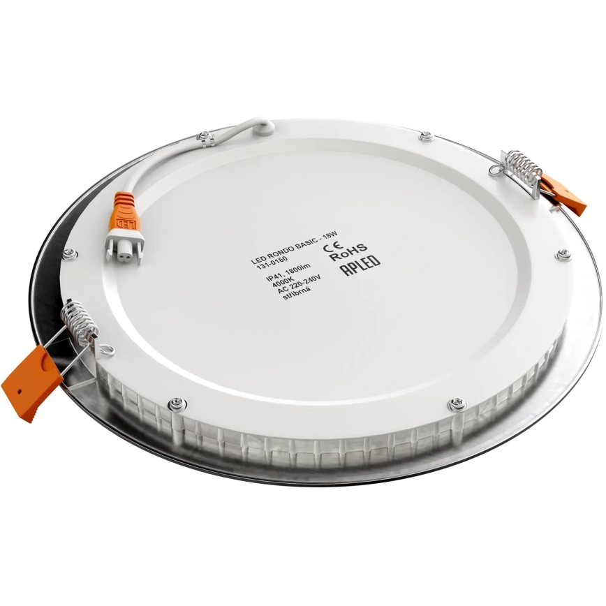 APLED - LED Kylpyhuoneen upotettava valo RONDO LED/18W/230V IP40 halkaisija 22,5 cm mattakromi