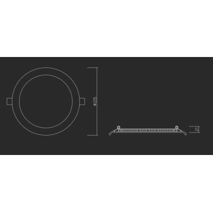 APLED - LED Kylpyhuoneen upotettava valo RONDO LED/18W/230V IP40 halkaisija 22,5 cm mattakromi