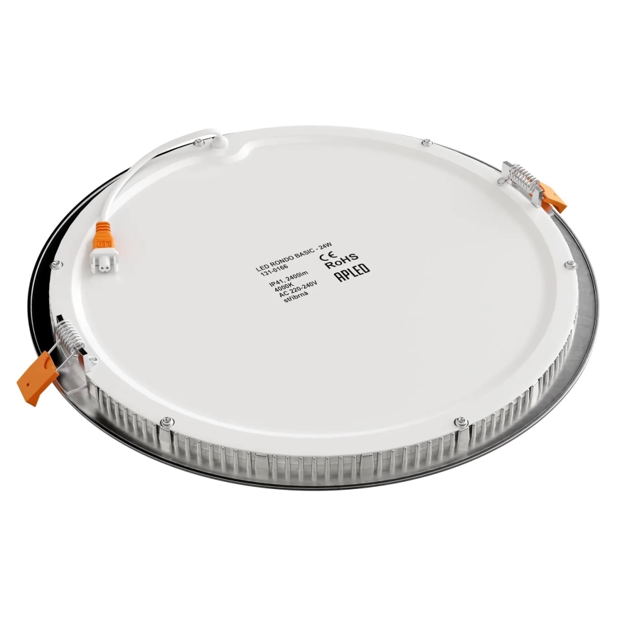 APLED - LED Kylpyhuoneen upotettava valo RONDO LED/24W/230V IP40 halkaisija 30 cm mattakromi