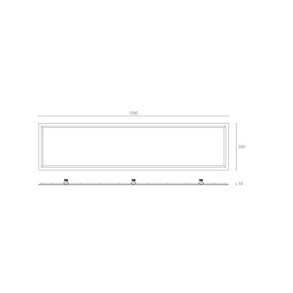 APLED - LED-kattopaneeli kylpyhuoneeseen QUADRA LED/40W/230V 4000K IP41 120x30cm
