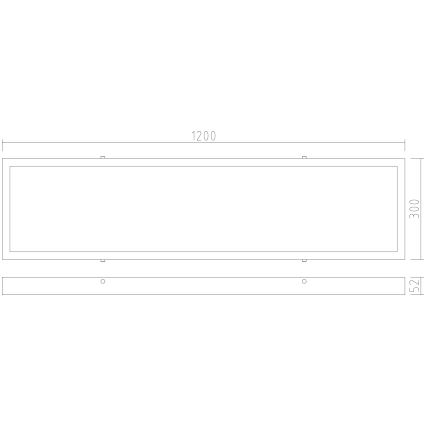 APLED - LED pinta-asennettava paneeli LONG LED/40W/230V 4000K 120x30cm IP41 valkoinen