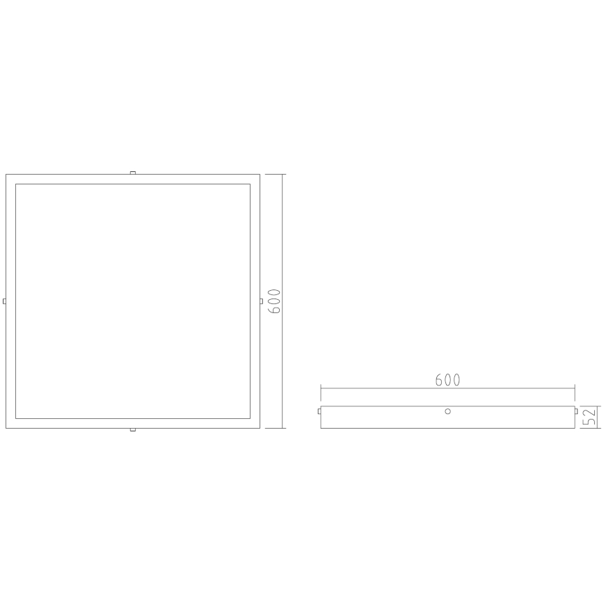 APLED - LED Pinta-asennettava paneeli  QUADRA LED/40W/230V 4000K 60x60cm IP41