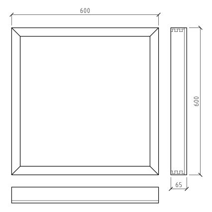 APLED - LED Pinta-asetettava paneeli QUADRA LED/40W/230V tammi