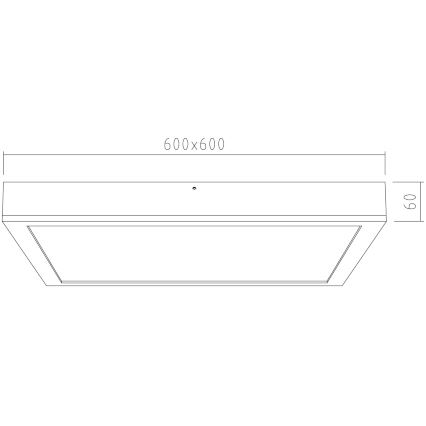 APLED - LED Pinta-asetettava paneeli QUADRA LED/40W/230V tammi