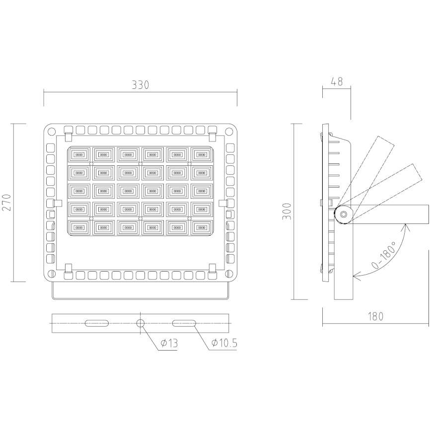 APLED - LED-ulkovalonheitin PRO LED/100W/230V IP66 10000lm 6000K