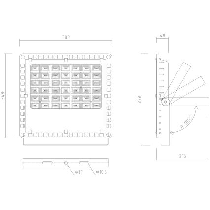 APLED - LED-ulkovalonheitin PRO LED/150W/230V IP66 15000lm 6000K