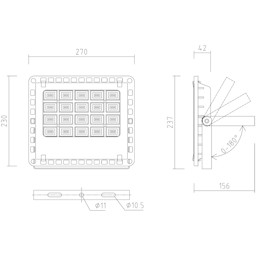 APLED - LED-ulkovalonheitin PRO LED/50W/230V IP66 5000lm 6000K