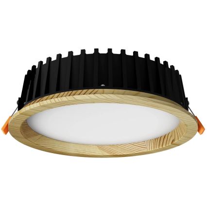 APLED - LED upotettava valo RONDO WOODLINE LED/12W/230V 3000K halkaisija 20 cm mänty massiivipuu