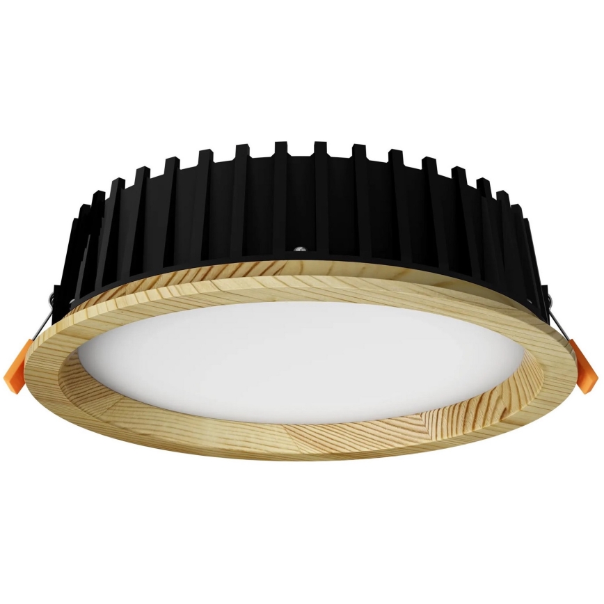 APLED - LED upotettava valo RONDO WOODLINE LED/12W/230V 3000K halkaisija 20 cm mänty massiivipuu
