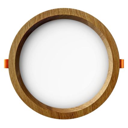 APLED - LED upotettava valo RONDO WOODLINE LED/12W/230V 3000K halkaisija 20 cm tammi massiivipuu