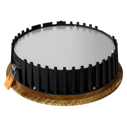 APLED - LED upotettava valo RONDO WOODLINE LED/12W/230V 3000K halkaisija 20 cm tuhka massiivipuu