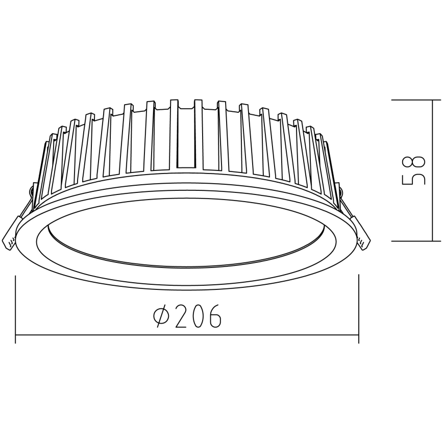 APLED - LED upotettava valo RONDO WOODLINE LED/12W/230V 3000K halkaisija 20 cm tuhka massiivipuu