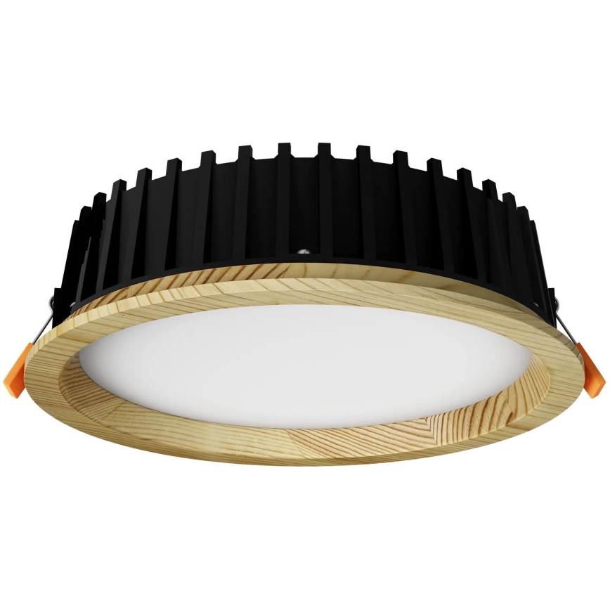 APLED - LED upotettava valo RONDO WOODLINE LED/12W/230V 4000K halkaisija 20 cm mänty massiivipuu