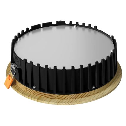 APLED - LED upotettava valo RONDO WOODLINE LED/12W/230V 4000K halkaisija 20 cm mänty massiivipuu