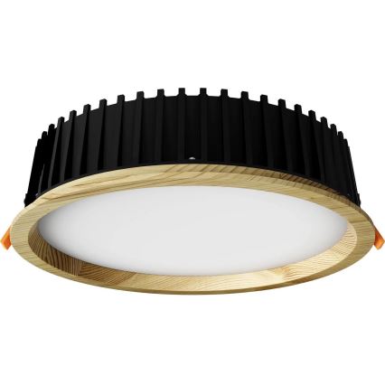 APLED - LED upotettava valo RONDO WOODLINE LED/18W/230V 3000K halkaisija 26 cm mänty massiivipuu