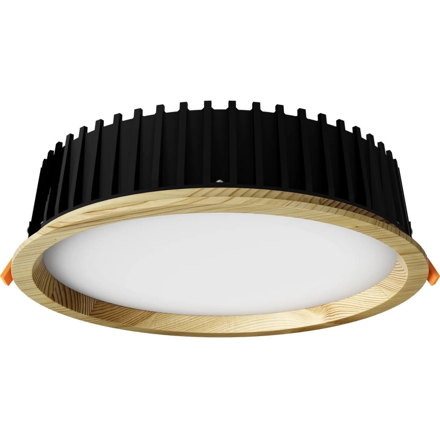 APLED - LED upotettava valo RONDO WOODLINE LED/18W/230V 3000K halkaisija 26 cm mänty massiivipuu