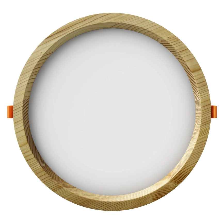 APLED - LED upotettava valo RONDO WOODLINE LED/18W/230V 3000K halkaisija 26 cm mänty massiivipuu
