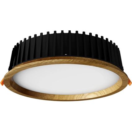 APLED - LED upotettava valo RONDO WOODLINE LED/18W/230V 3000K halkaisija 26 cm tammi massiivipuu