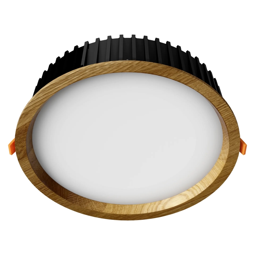 APLED - LED upotettava valo RONDO WOODLINE LED/18W/230V 3000K halkaisija 26 cm tammi massiivipuu