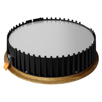 APLED - LED upotettava valo RONDO WOODLINE LED/18W/230V 3000K halkaisija 26 cm tammi massiivipuu