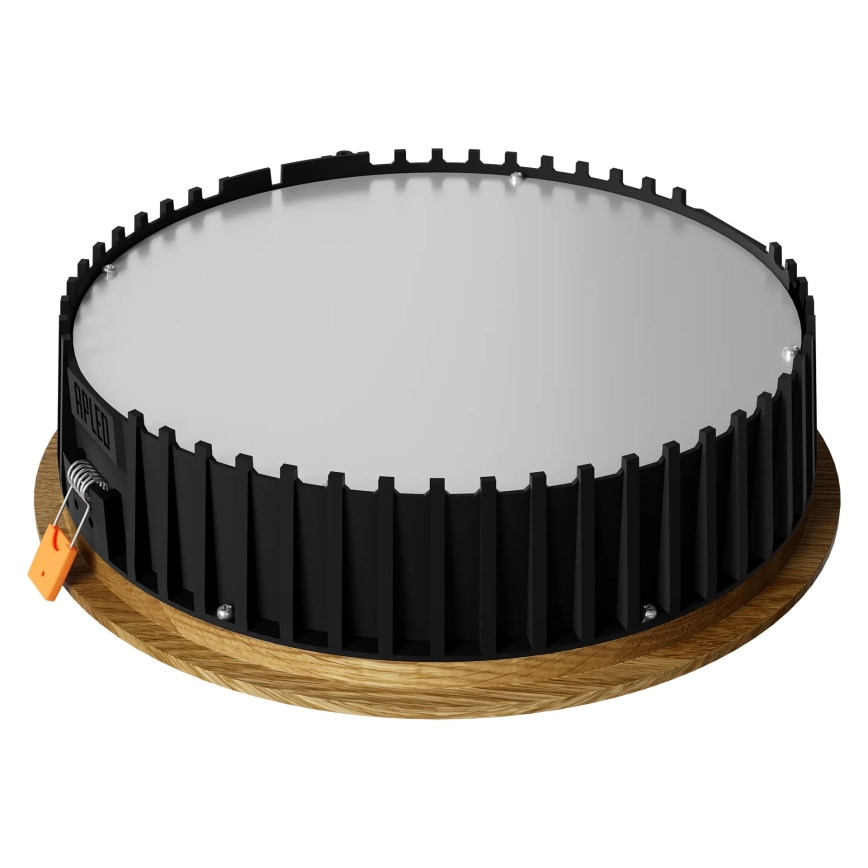 APLED - LED upotettava valo RONDO WOODLINE LED/18W/230V 3000K halkaisija 26 cm tammi massiivipuu