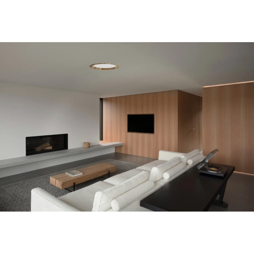 APLED - LED upotettava valo RONDO WOODLINE LED/18W/230V 3000K halkaisija 26 cm tuhka massiivipuu