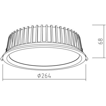 APLED - LED upotettava valo RONDO WOODLINE LED/18W/230V 4000K halkaisija 26 cm tammi massiivipuu