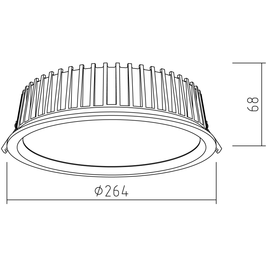APLED - LED upotettava valo RONDO WOODLINE LED/18W/230V 4000K halkaisija 26 cm tammi massiivipuu