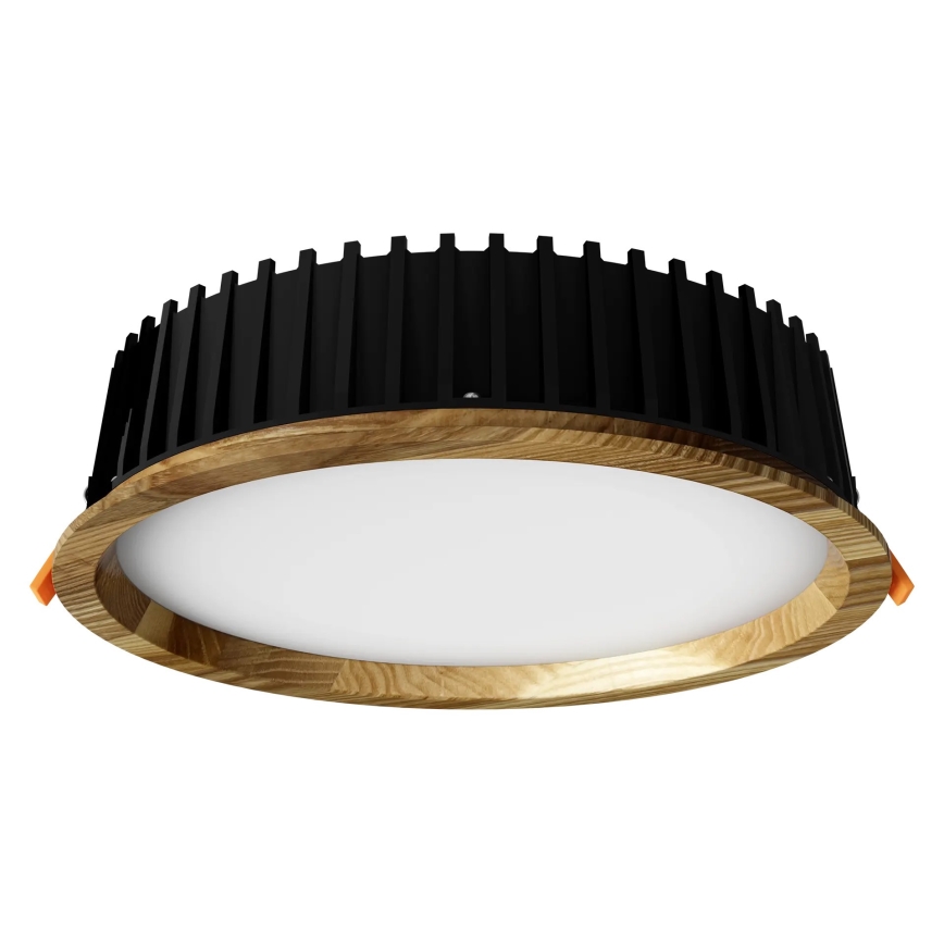 APLED - LED upotettava valo RONDO WOODLINE LED/18W/230V 4000K halkaisija 26 cm tuhka massiivipuu