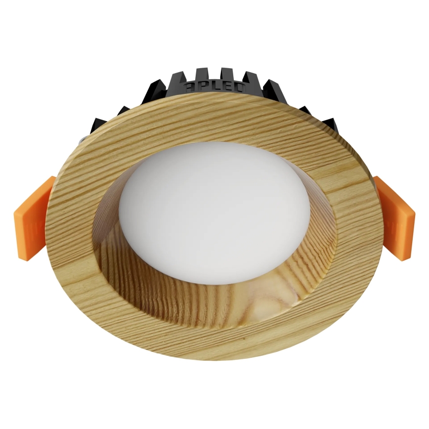 APLED - LED upotettava valo RONDO WOODLINE LED/3W/230V 3000K halkaisija 9 cm mänty massiivipuu