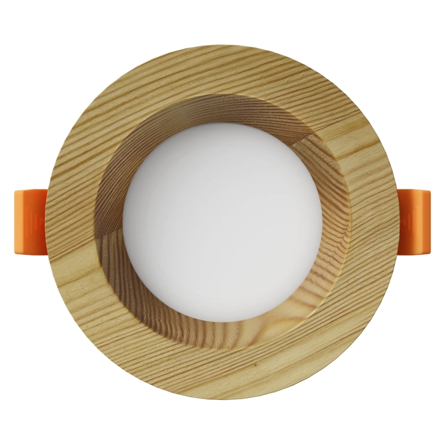 APLED - LED upotettava valo RONDO WOODLINE LED/3W/230V 3000K halkaisija 9 cm mänty massiivipuu