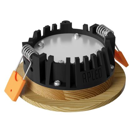 APLED - LED upotettava valo RONDO WOODLINE LED/3W/230V 3000K halkaisija 9 cm mänty massiivipuu