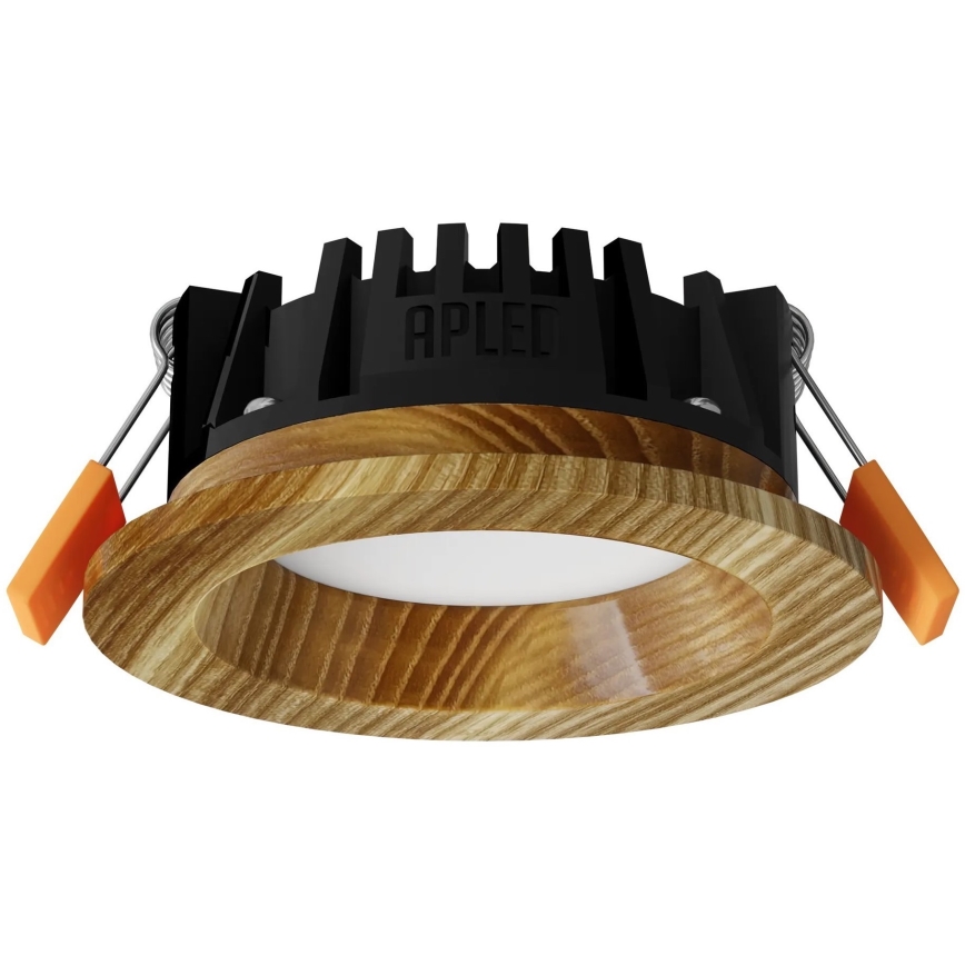 APLED - LED upotettava valo RONDO WOODLINE LED/3W/230V 3000K halkaisija 9 cm tuhka massiivipuu