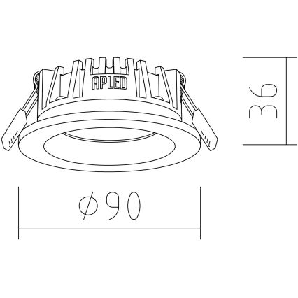 APLED - LED upotettava valo RONDO WOODLINE LED/3W/230V 3000K halkaisija 9 cm tuhka massiivipuu
