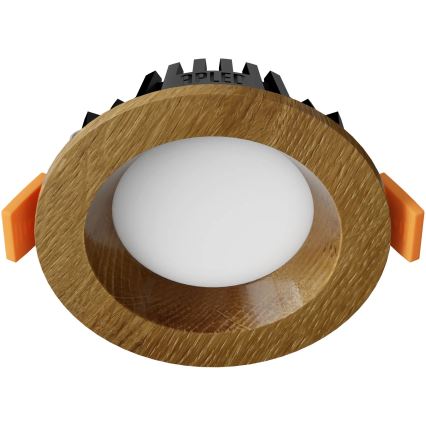 APLED - LED upotettava valo RONDO WOODLINE LED/3W/230V 4000K halkaisija 9 cm tammi massiivipuu