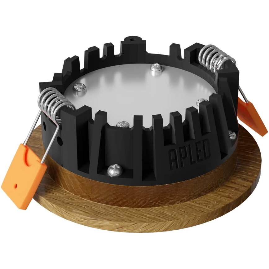 APLED - LED upotettava valo RONDO WOODLINE LED/3W/230V 4000K halkaisija 9 cm tammi massiivipuu