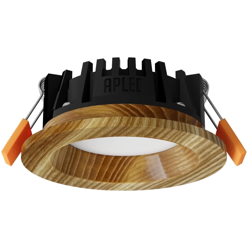 APLED - LED upotettava valo RONDO WOODLINE LED/3W/230V 4000K halkaisija 9 cm tuhka massiivipuu