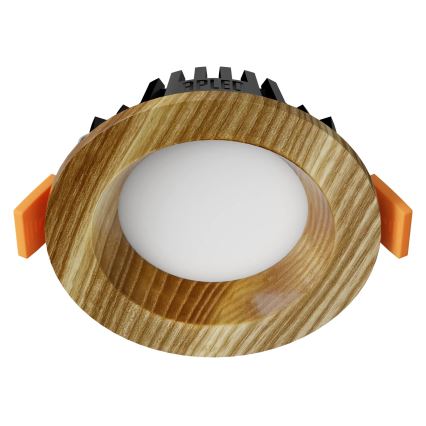 APLED - LED upotettava valo RONDO WOODLINE LED/3W/230V 4000K halkaisija 9 cm tuhka massiivipuu