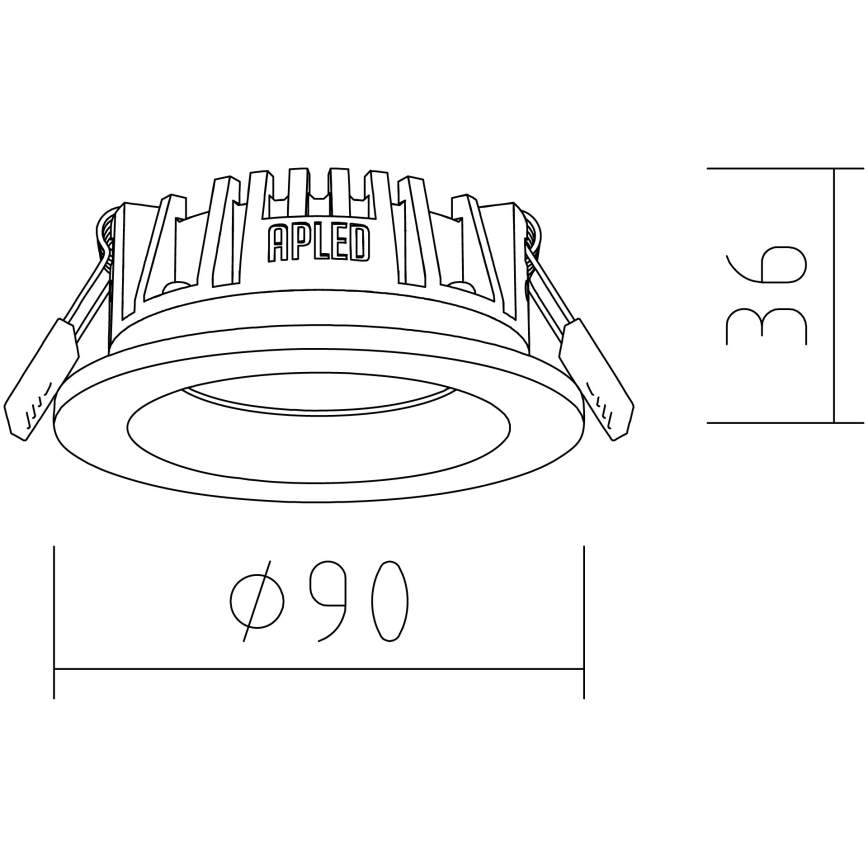APLED - LED upotettava valo RONDO WOODLINE LED/3W/230V 4000K halkaisija 9 cm tuhka massiivipuu