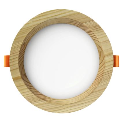 APLED - LED upotettava valo RONDO WOODLINE LED/6W/230V 3000K halkaisija 15 cm mänty massiivipuu