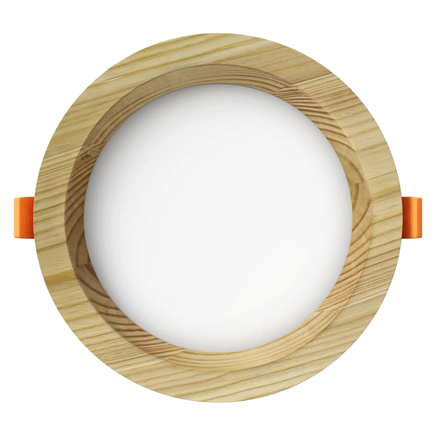 APLED - LED upotettava valo RONDO WOODLINE LED/6W/230V 3000K halkaisija 15 cm mänty massiivipuu