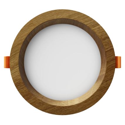 APLED - LED upotettava valo RONDO WOODLINE LED/6W/230V 3000K halkaisija 15 cm tammi massiivipuu