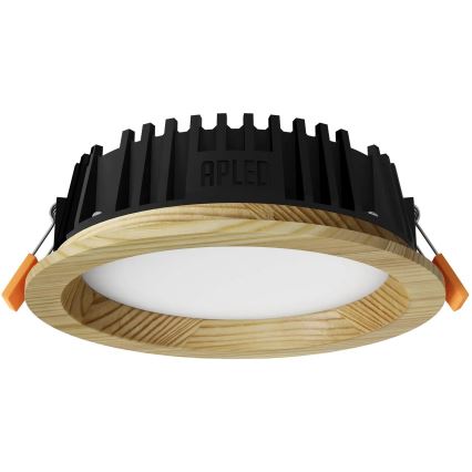 APLED - LED upotettava valo RONDO WOODLINE LED/6W/230V 4000K halkaisija 15 cm mänty massiivipuu