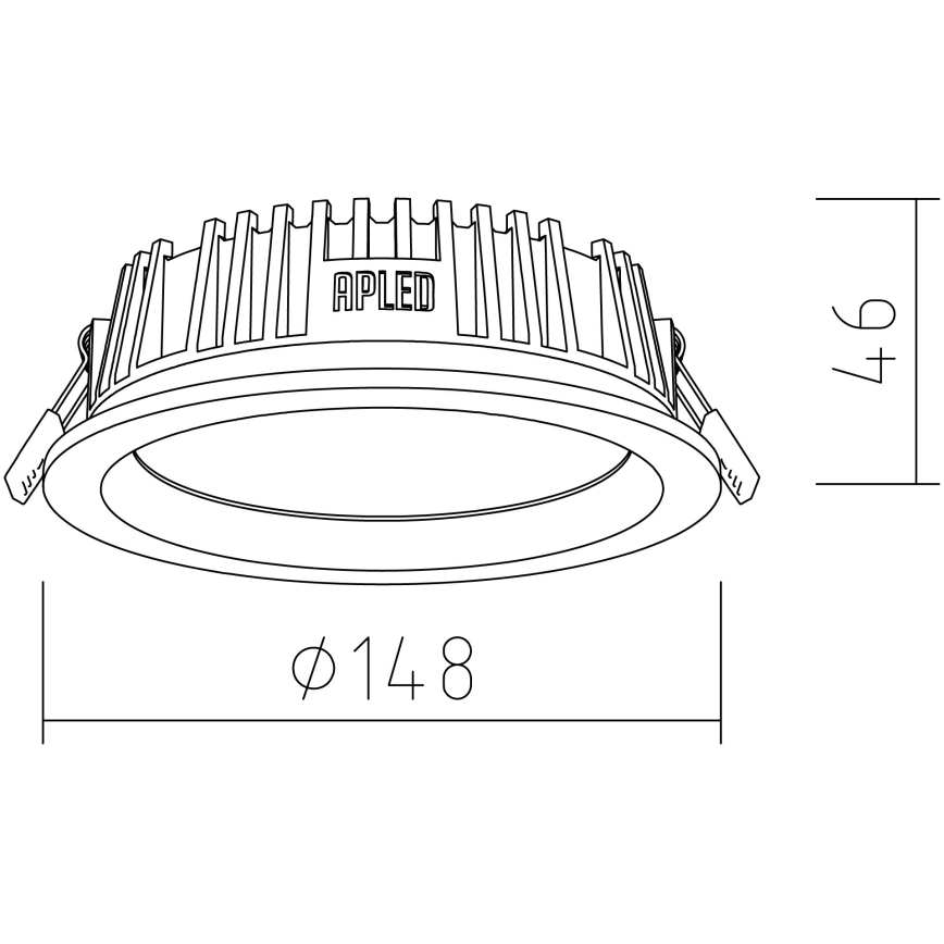 APLED - LED upotettava valo RONDO WOODLINE LED/6W/230V 4000K halkaisija 15 cm tuhka massiivipuu