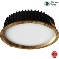 APLED - LED upotettava valo RONDO WOODLINE LED/18W/230V 3000K halkaisija 26 cm tuhka massiivipuu